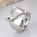 925 Sterling Silver Rings Women Couple Minimalist Handmade Simple Big Open Ring Party Prevent Allergy Jewelry Holiday Gifts
