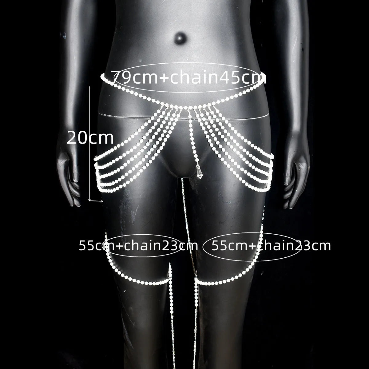 Simple Sexy Women's Body Chain With Faux Pearl  Fashion Stage Performance Personality Tassel Accessories Leg Chain