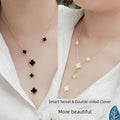 Xiaohongshu Titanium Steel Female Pendant Clavicle Chain Four-Leaf Clover