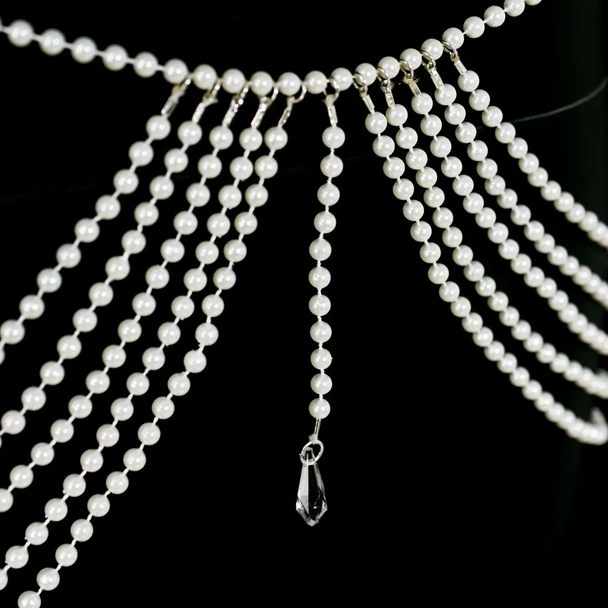 Simple Sexy Women's Body Chain With Faux Pearl  Fashion Stage Performance Personality Tassel Accessories Leg Chain