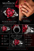 The Monroe Ruby Heart Ring